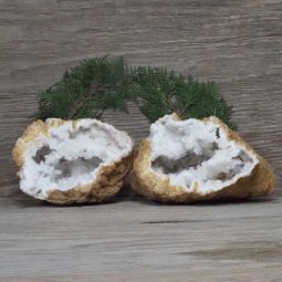 5.27kg Natural Calcite Geode Pair N2000 | Himalayan Salt Factory