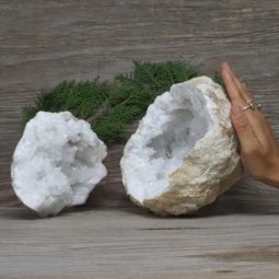 5.82kg Natural Calcite Geode Pair N2006 | Himalayan Salt Factory