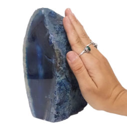 1.48kg Blue Agate Crystal Lamp S1190 | Himalayan Salt Factory