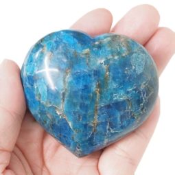 Apatite Heart Palm Stone - Medium | Himalayan Salt Factory