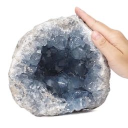 Celestite Druze Geode Specimen DS2340 | Himalayan Salt Factory
