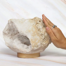 3.70kg Natural Calcite Geode Lamp with Large LED Light Base DB536 9 3.70kg Natural Calcite Geode Lamp with Large LED Light Base DB536 | Himalayan Salt Factory