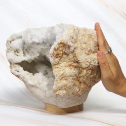6.82kg Natural Calcite Geode Lamp with Large LED Light Base DR403 9 6.82kg Natural Calcite Geode Lamp with Large LED Light Base DR403 | Himalayan Salt Factory