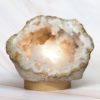 2.48kg Natural Calcite Geode Lamp with Large LED Light Base DR404 | Himalayan Salt Factory