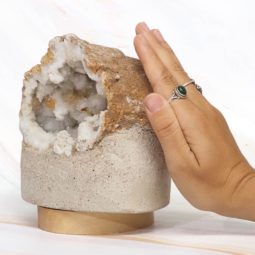 2.00kg Natural Calcite Geode Lamp with Large LED Light Base DR407 9 2.00kg Natural Calcite Geode Lamp with Large LED Light Base DR407 | Himalayan Salt Factory