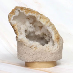 1.98kg Natural Calcite Geode Lamp with Large LED Light Base DR409 | Himalayan Salt Factory