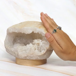 2.17kg Natural Calcite Geode Lamp with Large LED Light Base DR413 9 2.17kg Natural Calcite Geode Lamp with Large LED Light Base DR413 | Himalayan Salt Factory
