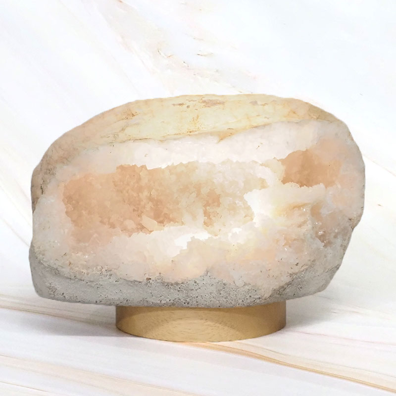 2.17kg Natural Calcite Geode Lamp with Large LED Light Base DR413 3 2.17kg Natural Calcite Geode Lamp with Large LED Light Base DR413 | Himalayan Salt Factory