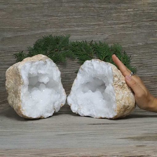 8.39kg Natural Calcite Geode Pair N2008 | Himalayan Salt Factory
