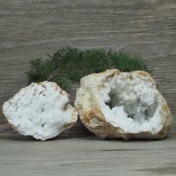 6.13kg Natural Calcite Geode Pair N2011 | Himalayan Salt Factory