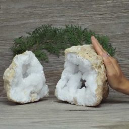 7.67kg Natural Calcite Geode Pair N2012 | Himalayan Salt Factory