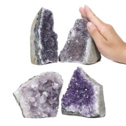 2.61kg Amethyst Crystal Geode Specimen Set 4 Pieces DR418 5 Amethyst Crystal Geode Specimen Set 4 Pieces DR418 | Himalayan Salt Factory