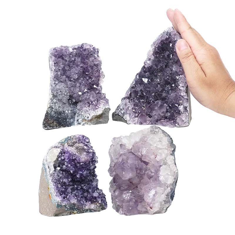 2.75kg Amethyst Crystal Geode Specimen Set 4 Pieces DR419 4 Amethyst Crystal Geode Specimen Set 4 Pieces DR419 | Himalayan Salt Factory