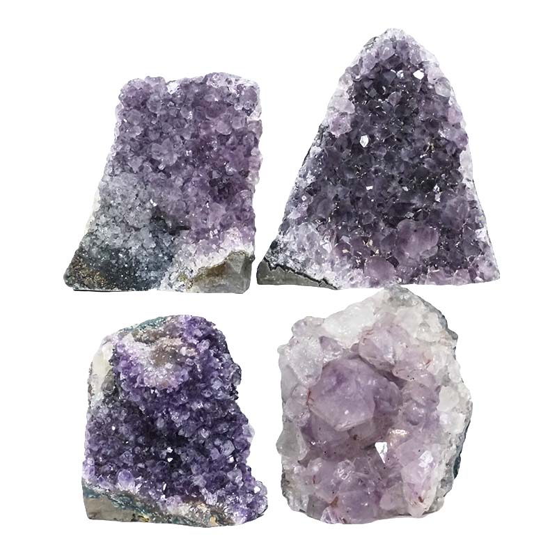 2.75kg Amethyst Crystal Geode Specimen Set 4 Pieces DR419 3 Amethyst Crystal Geode Specimen Set 4 Pieces DR419 | Himalayan Salt Factory
