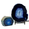 Blue Agate Slice Lamp with Tea Light Candle Holder J119 | Himalayan Salt Factory