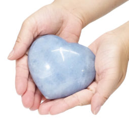 Blue Calcite Heart Stone DS2369 | Himalayan Salt Factory