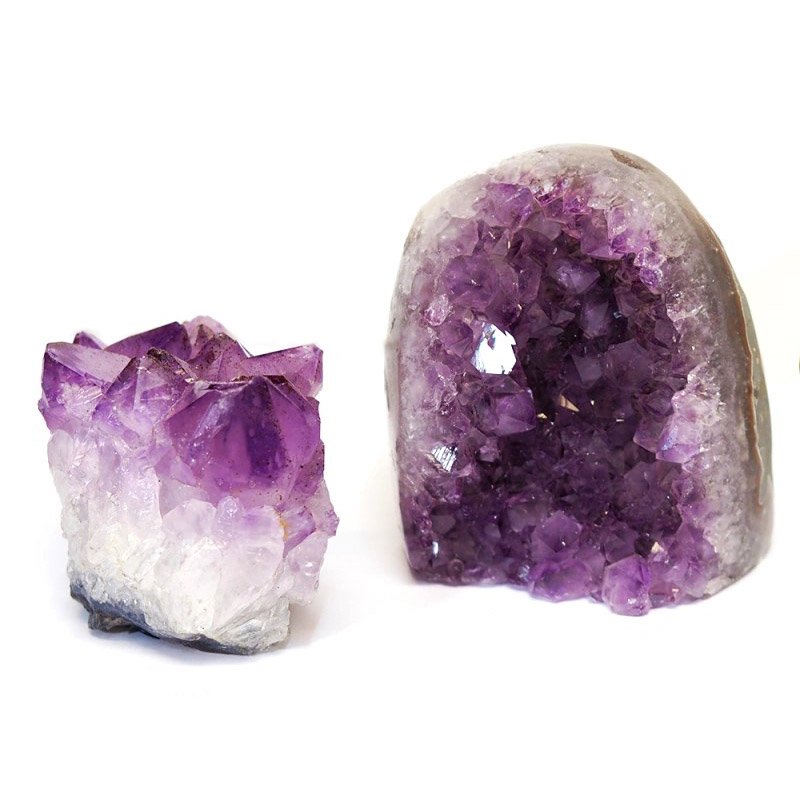 1.30kg Amethyst Crystal Geode Specimen Set 2 Pieces CF232 3 1.30kg Amethyst Crystal Geode Specimen Set 2 Pieces CF232 | Himalayan Salt Factory