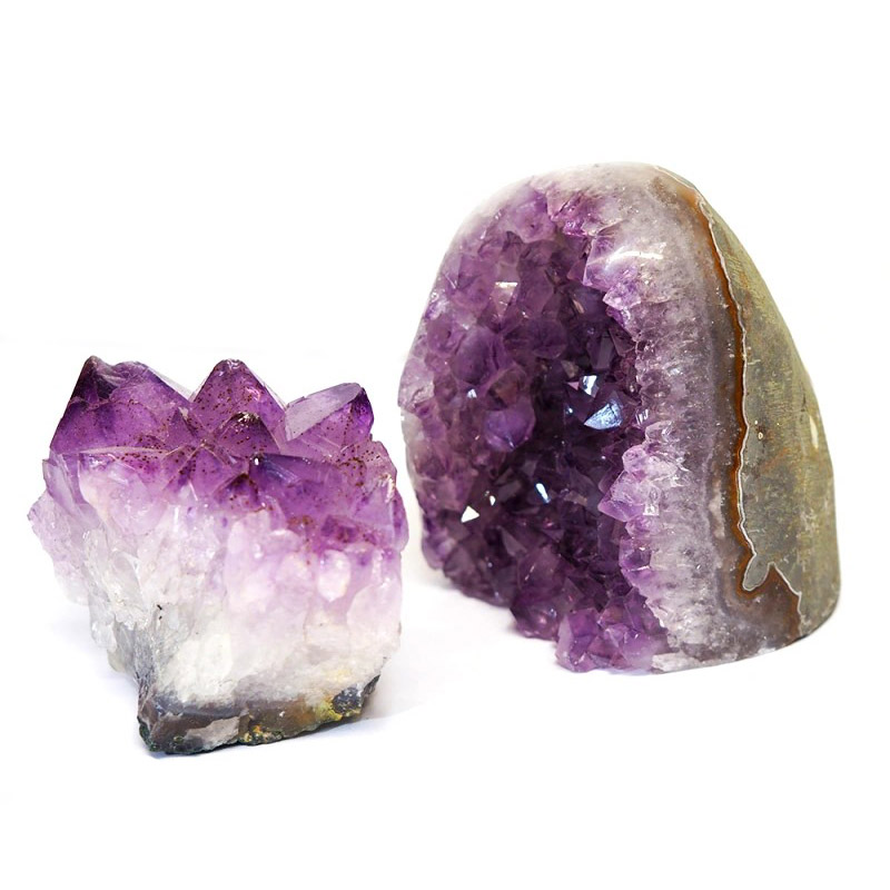 1.30kg Amethyst Crystal Geode Specimen Set 2 Pieces CF232 4 1.30kg Amethyst Crystal Geode Specimen Set 2 Pieces CF232 | Himalayan Salt Factory