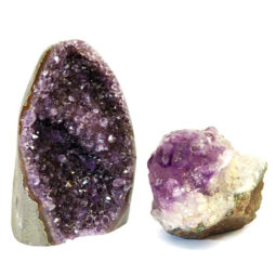 0.90kg Amethyst Crystal Geode Specimen Set 2 Pieces CF233 | Himalayan Salt Factory