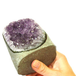 0.95kg Amethyst Crystal Geode Specimen Set 2 Pieces CF236 9 0.95kg Amethyst Crystal Geode Specimen Set 2 Pieces CF236 | Himalayan Salt Factory