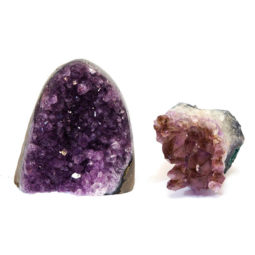 1.20kg Amethyst Crystal Geode Specimen Set 2 Pieces CF243 | Himalayan Salt Factory