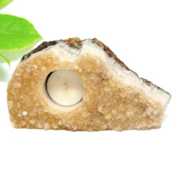 0.65kg Citrine Tealight Candle Holder CF288 | Himalayan Salt Factory
