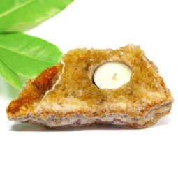 0.70kg Citrine Tealight Candle Holder CF293 | Himalayan Salt Factory