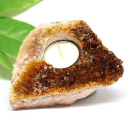 0.50kg Citrine Tealight Candle Holder CF295 | Himalayan Salt Factory