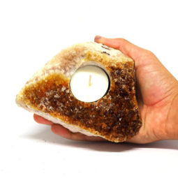 0.50kg Citrine Tealight Candle Holder CF295 | Himalayan Salt Factory