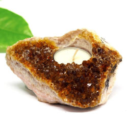 0.50kg Citrine Tealight Candle Holder CF295 | Himalayan Salt Factory