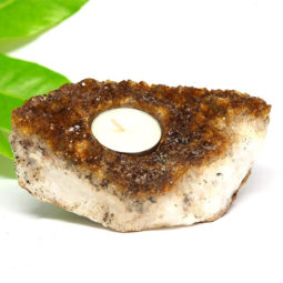 1.40kg Citrine Tealight Candle Holder Set 2 pieces CF299 | Himalayan Salt Factory