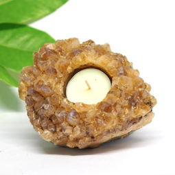 1.25kg Citrine Tealight Candle Holder Set 2 pieces CF301 | Himalayan Salt Factory