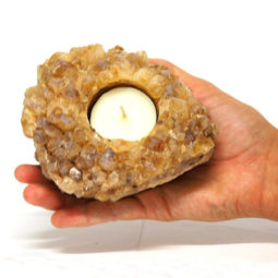 1.25kg Citrine Tealight Candle Holder Set 2 pieces CF301 | Himalayan Salt Factory