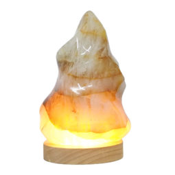 1.65kg Golden Quartz Polished Flame with LED Large Base DS2360 6 Golden Quartz Polished Flame with LED Large Base DS2360 | Himalayan Salt Factory