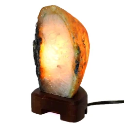 1.32kg Natural Agate Lamp – Timber Base J1433 6 1.32kg Natural Agate Lamp – Timber Base J1433 | Himalayan Salt Factory