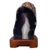1.27kg Purple Agate Lamp - Timber Base J1434 2 1.27kg Purple Agate Lamp - Timber Base J1434 | Himalayan Salt Factory