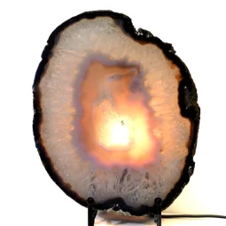 0.63kg Natural Agate Slice Lamp J42 7 0.63kg Natural Agate Slice Lamp J42 | Himalayan Salt Factory