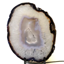 0.63kg Natural Agate Slice Lamp J42 | Himalayan Salt Factory