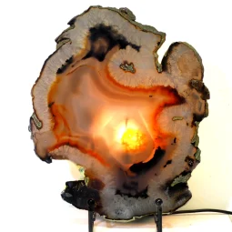0.65kg Natural Agate Slice Lamp J43 7 0.65kg Natural Agate Slice Lamp J43 | Himalayan Salt Factory