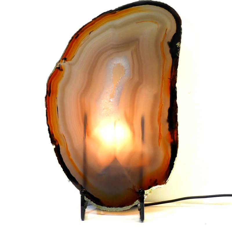 0.52kg Natural Agate Slice Lamp J45 4 0.52kg Natural Agate Slice Lamp J45 | Himalayan Salt Factory