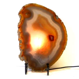 0.55kg Natural Agate Slice Lamp J46 | Himalayan Salt Factory