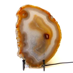 0.55kg Natural Agate Slice Lamp J46 | Himalayan Salt Factory