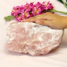5.85kg Large Rose Quartz Rough J478 | Himalayan Salt Factory