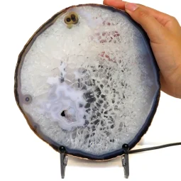 0.37kg Natural Agate Slice Lamp J47 8 0.37kg Natural Agate Slice Lamp J47 | Himalayan Salt Factory