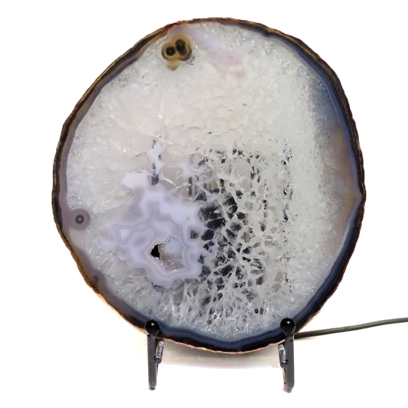 0.37kg Natural Agate Slice Lamp J47 3 0.37kg Natural Agate Slice Lamp J47 | Himalayan Salt Factory