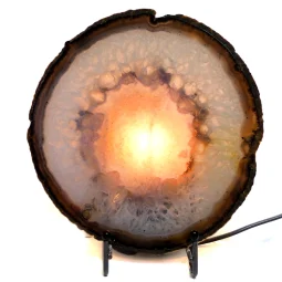 0.59kg Natural Agate Slice Lamp J49 7 0.59kg Natural Agate Slice Lamp J49 | Himalayan Salt Factory