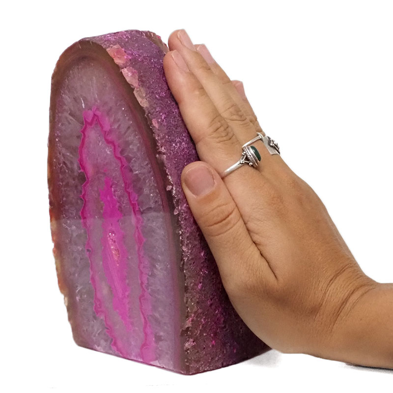 1.71kg Pink Agate Crystal Lamp L348 5 1.71kg Pink Agate Crystal Lamp L348 | Himalayan Salt Factory