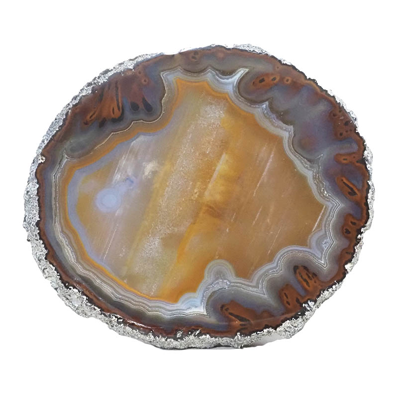 1.97kg Natural Agate Polished Slab Plate DB462 3 Natural Agate Polished Slab Plate DB462 | Himalayan Salt Factory