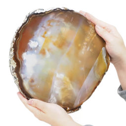 3.15kg Natural Agate Polished Slab Plate DB463 5 Natural Agate Polished Slab Plate DB463 | Himalayan Salt Factory