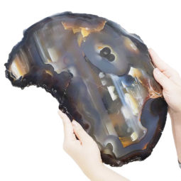 3.68kg Natural Agate Polished Slab Plate DB482 5 Natural Agate Polished Slab Plate DB482 | Himalayan Salt Factory